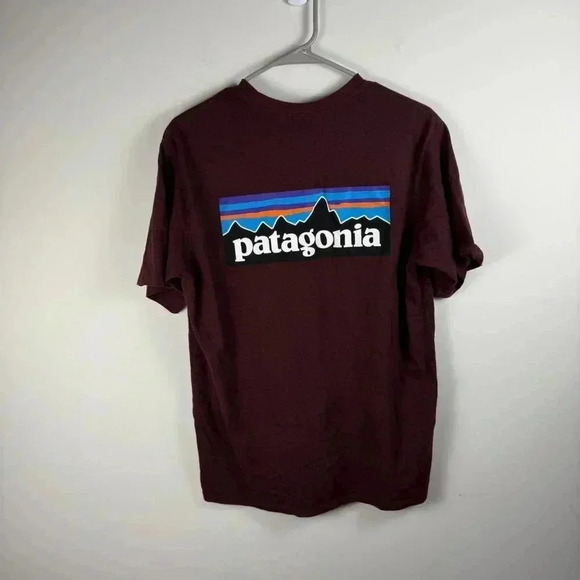 Patagonia Classic Horizon T-Shirt Medium Maroon - Picture 3 of 5